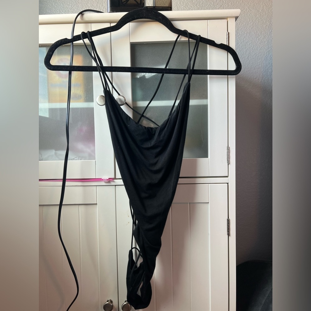 Strappy exposed back bodysuit